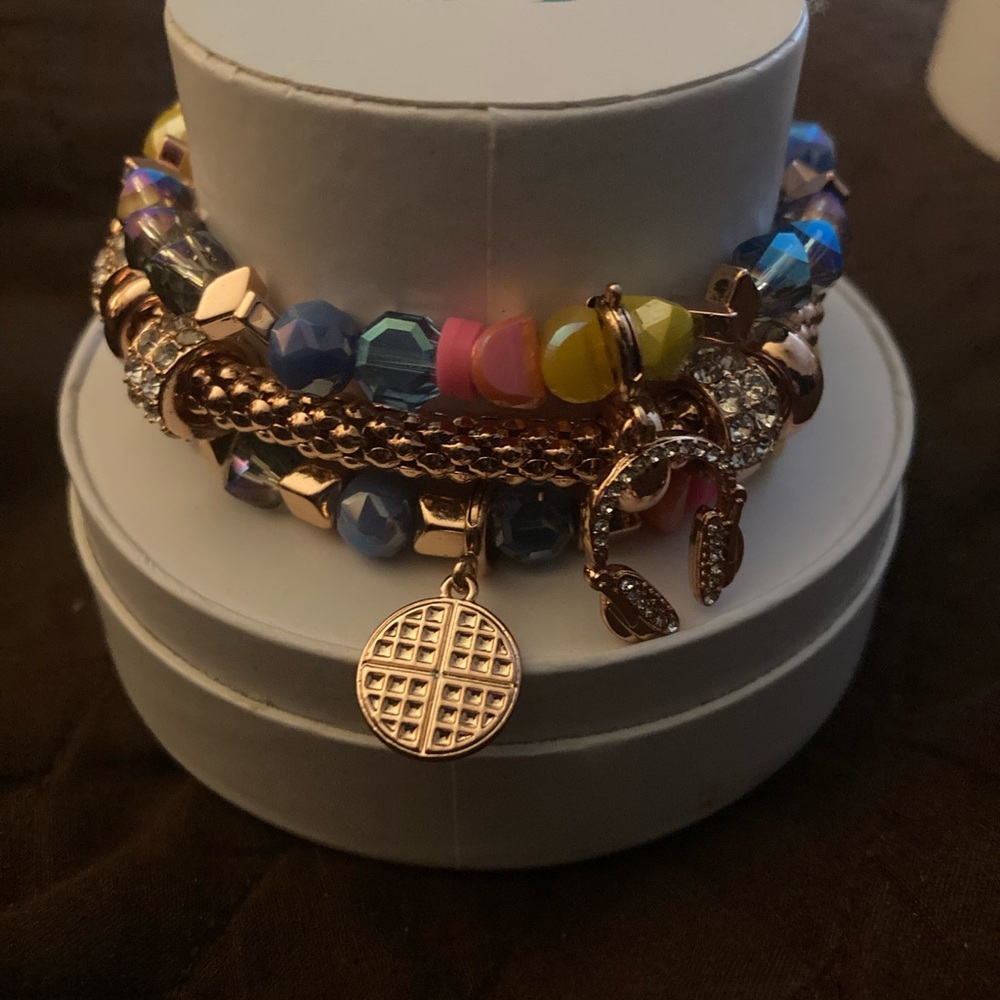 Bomb Party “The Upside Down” bracelet stack